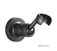 Support de pommeau de douche rotatif à 360 degrés réglable en cuivre avec vis compatible avec les pommeaux de douche standard de salle de bain 9,8 x 5 cm, installation à faire soi-même (gris)