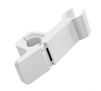 Support de pommeau de douche sans perçage conçu pour les rails de douche ronds de 24 à 34 mm de diamètre compact 115 x 44 x 30 mm pour économiser de l'espace (blanc)