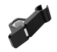 Support de pommeau de douche sans perçage conçu pour les rails de douche ronds de 24 à 34 mm de diamètre compact 115 x 44 x 30 mm pour économiser de l'espace (noir)