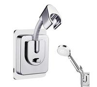 Support de pommeau de douche sans perçage - Réglable à 360° - Avec adaptateur en silicone - Support mural pour pommeau de douche - Autocollant puissant pour salle de bain