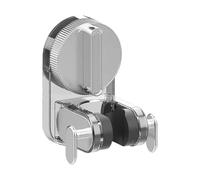 Support de pommeau de douche, support à ventouse, angle réglable, installation mobile en un seul clic, salle de bain générale, camping extérieur, 7,6 x 8,9 x 10,5 cm, or rose, argent, 1 pièce