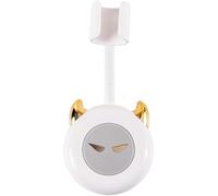 Support de pommeau de douche, support de douche mural, support de pommeau de douche à angle réglable, support de douche léger et luxueux, livré avec un crochet, support de tuyau de douche rond(White)