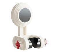 Support de pommeau de douche, ventouse puissante, installation facile, sans perçage, maintien sûr, design compact ABS, étagère de douche pour salle de bain, 8 x 7,2 x 11,2 cm