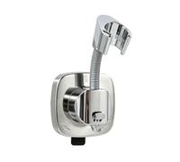 Support de Pommeau Douche Rotatif à 360° avec Ventouse Extra Forte, Capacité de Charge, Installation Rapide Sans Outils, Support Antidérapant et Durable avec Crochets Rangement, pour Salle de Bain
