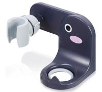 Support de Pommeau Perçage, Base ABS Bleue Réglable | Adhérence Forte sur Mur Lisse, Angle Orientable, Compatible Douchette et Flacons, Salle de Bain