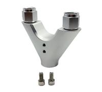Support de pompe à carburant double en aluminium 044, bloc Y, adaptateur de réservoir de surtension, système d'alimentation en carburant 8AN -10(Sliver)
