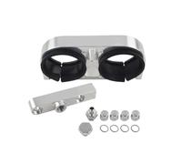 Support de Pompe à Carburant Double en Aluminium Billet Collecteur de Sortie Argenté Compatible With 044 Fuel Pump