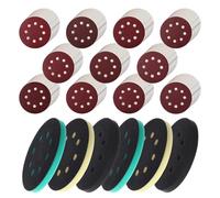 Support de ponçage | Disques de polissage à 8 trous pour appareils de polissage | Coussin pour tampon abrasif, pour polisseuse, polissage, meuleuse excentrique, bois, métal
