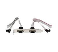 Support de port série DB9 16 pouces à 2 ports vers en-tête 10 broches - Panneau série - DB-9 (M) pour IDC 10 broches (F) - 40.64 cm - gris