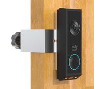 Support de porte antivol pour sonnette Eufy E340, construction en acier inoxydable 304 et aluminium, argent, installation sans perçage, compatible avec les portes de maison, de garage, d'appartement