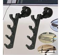 Support de Porte Canne à Pêche Horizontal Réglable avec Ventouses pour Voiture, Camion, SUV, Bateau, Verre Lisse - pour Contenir 4 Cannes à Pêche - Facile à Installer et à Enlever