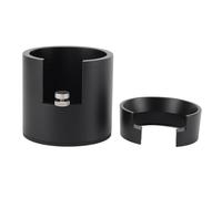 Support de porte-filtre à café avec entonnoir doseur, support de bourrage de porte-filtre de machine à café en alliage d'aluminium de qualité supérieure de 58 mm pour les baristas (Noire)