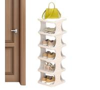 Support de porte pour l'entrée - Chaussures chaussures 6 niveaux pour chambre à coucher, espace d'économie d'étagère pliable Salaire du salon du couloir des petits espaces