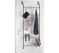 Support de porte Rangement avec crochet Rangement pour chaussures Gain de place Organisateur de porte Noir