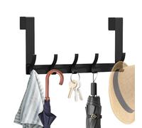 Support de porte robuste - Construction métallique solide, conception peu encombrante, disposition des crochets polyvalente, installation facile | Organisation de la chambre à coucher, rangement de la