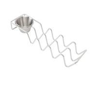 Support de Porte-Tacos, Porte-Tacos en Acier Inoxydable à Tacos Tacos Plateau Moules de Coquille de Taco avec Bol de Sauce pour Restaurant de Cuisine à la Maison, Rack de Tacos