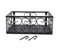 Support de Pot de Fleur de Balcon, étagère Décorative de Garde-Corps de Patio en Fer épaissi avec Dispositifs de Retenue, Panier D'étagère Suspendu en Fer pour Jardin (Suitable for 2.5cm Railing)