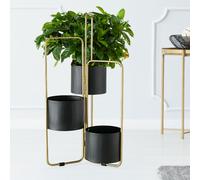 Support de pot de fleur décoration salon plantes support de baignoire en laiton - fer rond noir