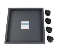 Support de pot de fleurs carré à roulettes mobile pour extérieur, jardin, terrasse, cour (intérieur 32,5 cm)