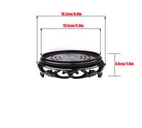 Support De Pot De Fleurs En Plastique,Cadre Haut,Marron-Noir,Fournitures De Jardin,Base De Décoration Ronde En Pot,1 Pièce,13.7cm - Type 16.3x16.3x4.6cm