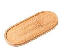 Support de pot de fleurs multifonctionnel ovale en bois de bambou plateau de plantes salle de bain cuisine shampooing plateau rond de drainage plateau ovale en bois de bambou plateau de plantes