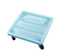 Support de pot de fleurs robuste en métal noir avec chariot à roulettes, chariot de fleurs carré pour grands pots de fleurs d'intérieur et d'extérieur, transporteur de plantes robuste avec roues