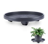 Support pour pot de fleurs sur roulettes - ProGarden - 35 cm - Diamètre max. 32 cm - Charge max. 50 kg - Gris foncé