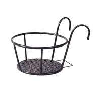 Support de pot de garde-corps - Support dee pot en fer résistant aux intempéries | Crochets pour debalcon | Set daa 4, noir mat, pour intérieur, extérieur, rebord dee fenêtre, balcon, terrasse