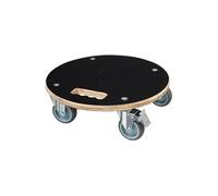 Support de pot roulant carré - NATURE - Bois FSC® - Charge max 250 kg - Roues multidirectionnelles