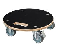 Support de pot roulant carré - - En bois FSC - Charge maxi 250 kg