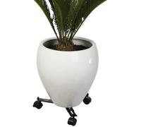 Support de pot roulant extensible - NATURE - En métal époxy noir mat - 3 branches - Charge maxi 75 kg