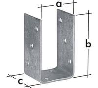 Support de poteau 90x60x125mm Ancrage de poteau Ancrage de béton Sabot de poteau Connecteur de bois