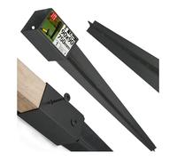 Support de Poteau 90x90mm noir, support piquet clôture bois, ancre