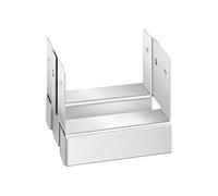 VEVOR Support de Poteau Bois, Lot de 10, Base de Poteau, Taille Interne 89,6x90,5 mm, Acier au Carbone, Ancrage de Poteaux au Béton pour Balustrades de Porche, Pergolas, Supports de Colonnes, Patios