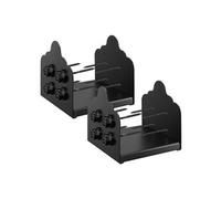 VEVOR Support de Poteau Bois, Lot de 2, Base de Poteau, Taille Interne 200x190 mm, en Acier au Carbone Robuste, Ancrage de Poteaux Stable pour Support Garde-corps Balustrades Terrasse, Pavillon, Noir
