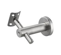 Support de poteau d'accoudoir Support de rampe en acier inoxydable massif, panneaux incurvés rotatifs, support mural, ronde, accessoires d'escalier(A)