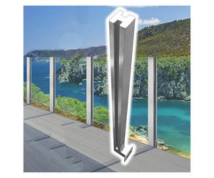 Support de poteau de balustrade de qualité supérieure 65125 cm - Support pour terrasse, balcon et couloirs - Construction robuste en durci - Idéal pour les projets de campagne