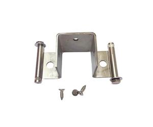 Support de poteau de clôture vers le bas, support de base d'ancrage de poteau en acier, canal en U 5/7 trous, plusieurs tailles, boîte aux lettres de pergola de clôture(96x96x80mm/3.8x3.8x3.15in)