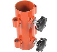 Support de Poteau de Tente Portable Réglable en Acier Orange pour Camping | Bavure, Résistance à L’usure la Casse, Base pour Arceau de Tente, Voyage et Auvent