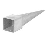 Support de poteau, Douille de fond, Prise de terre, 100 x 100 x 900 mm, Galvanisé à chaud, Pour poteaux carrés en bois, ADGO