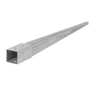 Support de poteau, Douille de fond, Prise de terre, 80 x 80 x 750 mm, Galvanisé à chaud, Pour poteaux carrés en bois, ADGO