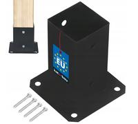 KOTARBAU® Manchon à visser - 70 x 70 mm - Poteaux carrés en bois - Poteaux de sol - Support de clôture - Plaque de sol - Support de poteau - Ancre galvanisée à chaud - Revêtement par pulvérisation