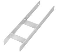 KOTARBAU® Support de poteau en H à sceller dans le béton - 150 mm/600 mm - Ancre en H en acier galvanisé argenté - Ancrage de poteau avec ancrage en béton - Support en acier