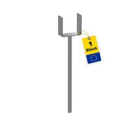 Support de poteau en U - Ancrage de poteau - Profil U - Support de poteau à sceller dans le béton - Pied de support pour poteaux de clôture - Poteaux en bois - Ancrage béton 500 mm - PS 500 type U