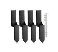 VEVOR Kit de réparation de poteau de clôture, 6 pcs, support de poteau en acier robuste, intérieur 89 x 89 mm, piquet d'ancrage au sol pour réparation de poteau de clôture en bois incliné ou cassé