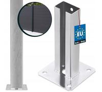 Support de Poteau - KOTARBAU - 60 x 40 mm - Acier galvanisé - Vissage - Poteau de Clôture Double Tige