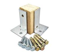 Support de Poteau métallique réglable 7 x 7 x 10 cm for terrasses, clôtures et balustrades - Support de Colonne extérieur Durable avec kit d'installation