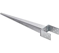 Support de poteau réglable de 0 à 140 mm - Douille à enfoncer - Douille de sol - Douille de sol - Poteau - Ancre galvanisée à chaud