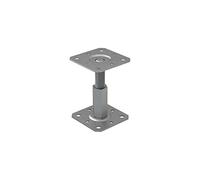 Support de poteau surélevé galvanisé 100-150 mm Hauteur réglable 130 x 130 mm