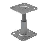 Support de poteau surélevé réglable en acier galvanisé 100-150 mm pour pergola, terrasse, tonnelle (100 mm x 130 mm)